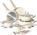 Just Perfecto JL-28: set di pentole in granito da 15 pezzi - Beige