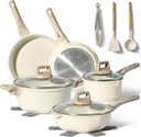 Just Perfecto JL-31: 13 Pieces Granite Cookware Set - Biege
