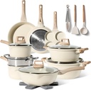 Just Perfecto JL-721: 21 Pieces Granite Cookware Set - Biege