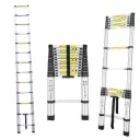 Herzberg HG-5380: Multi-Purpose Aluminum Telescopic Extension Ladder - 3.8M