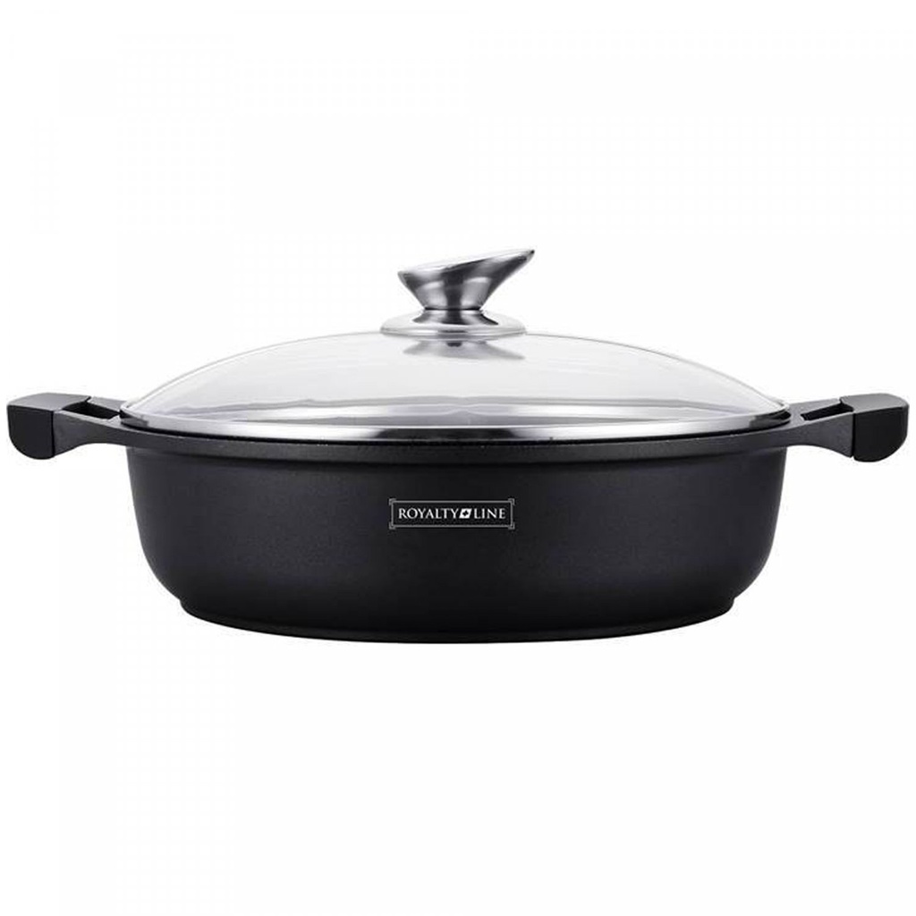 Royalty Line RL-BR32M: Marble Shallow Soup Pot 32cm