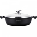 Royalty Line RL-BR32M : marmite basse avec revêtement aspect marbre 32 cm