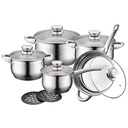 Royalty Line RL-1232 : batterie de cuisine 12 pièces en acier inoxydable