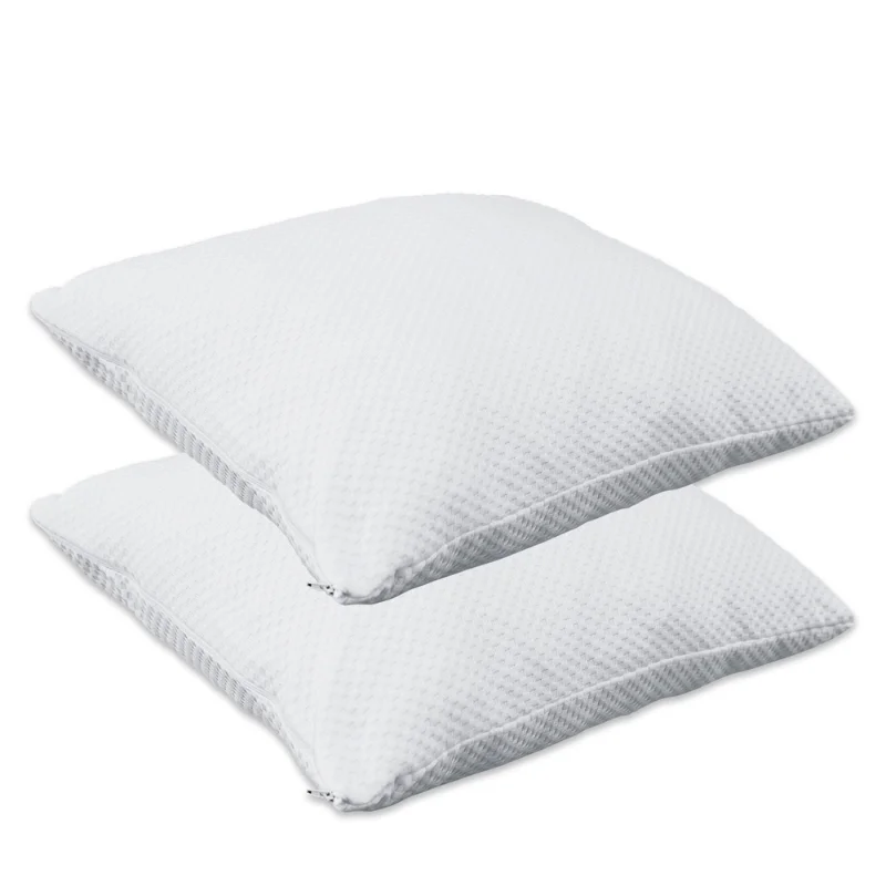 Herzberg HG-65X2 : lot de 2 oreillers en mousse viscoélastique triturée