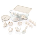 Herzberg HG-L657 : kit de pâtisserie avec boîte de rangement