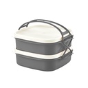 Herzberg HG-L795 : lunch box à 2 niveaux avec plateau amovible et poignée