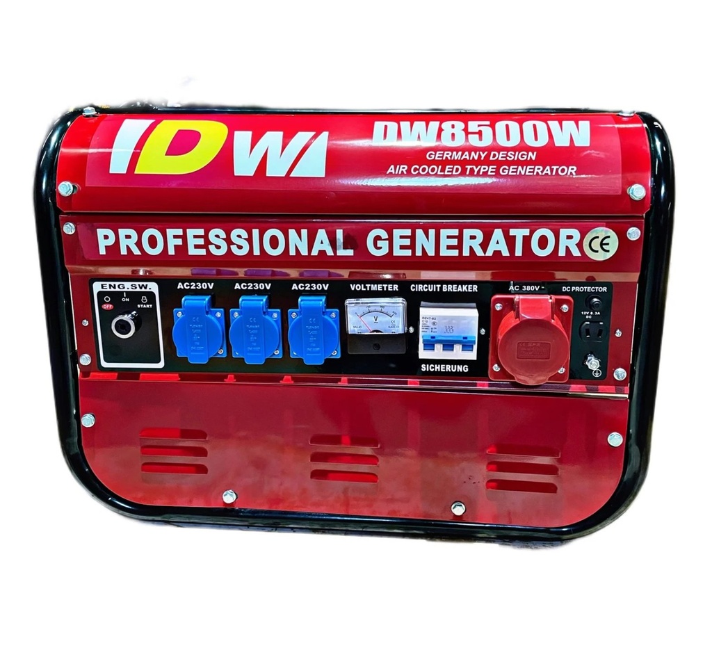 DW DW-8500W: 6.5HP Professional Gasoline Generator - 2500W
