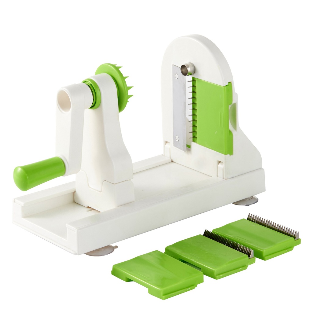Herzberg HG-8030 : spiraliseur à légumes avec 4 lames interchangeables