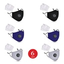 Masque en coton lavable avec 2 filtres à charbon actif