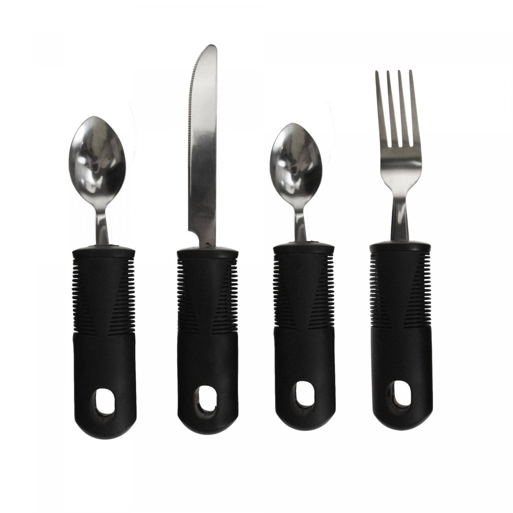 Wellys GI-041880 : set de couverts à poignées confort, 4 pièces