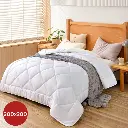 Herzberg HG-22067WD: Weiße Bettdecke in 4-Sterne-Qualität - 200x200cm