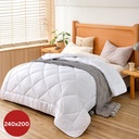 Herzberg HG-24267WD : couette blanche qualité 4 étoiles - 240 x 200 cm