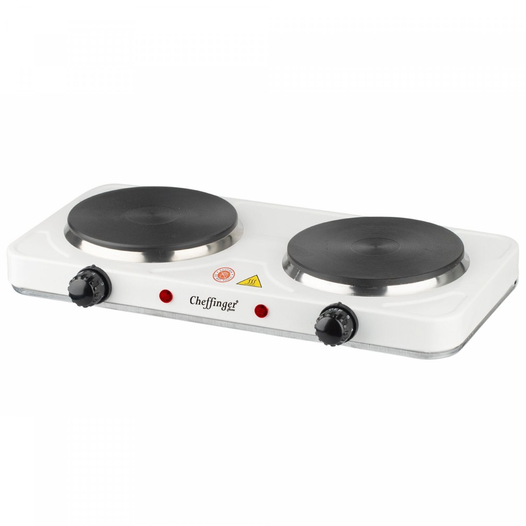 Cheffinger CF-EHD1000: 1000 W elektrische Kochplatte – doppelt