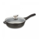 Royalty Line RL-BDF24-M: 24cm Bratpfanne mit Marmorbeschichtung und Glasdeckel