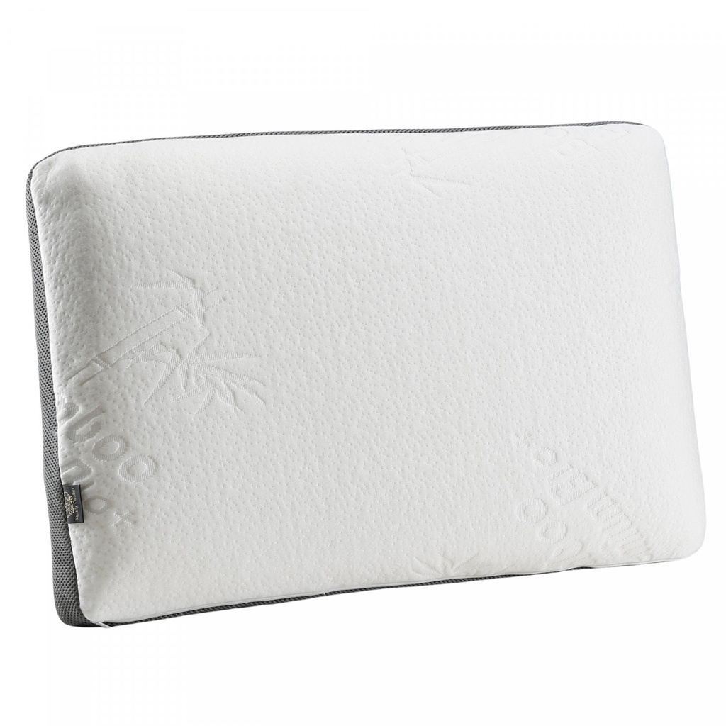 Herzberg HG-3D6040 : Oreiller en Mousse à Mémoire de Bambou avec Flux d'Air 3D - 60x40x12cm