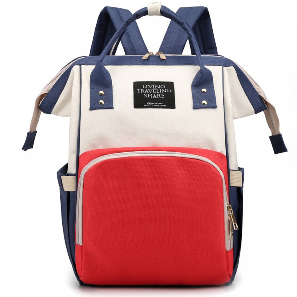 Herzberg HG-03114 : sac à langer et porte-biberons multifonction multicolore