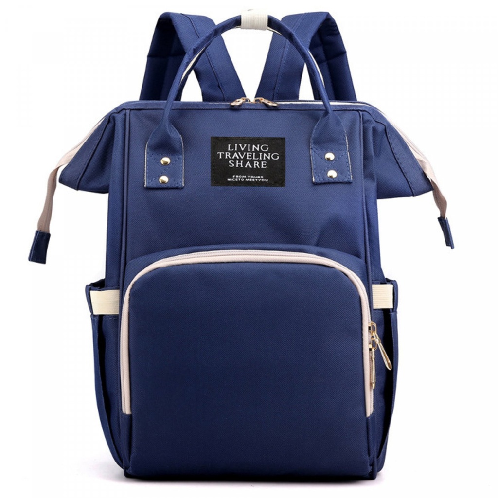 Herzberg HG-03206 : sac à langer multifonction et sac à biberons - bleu