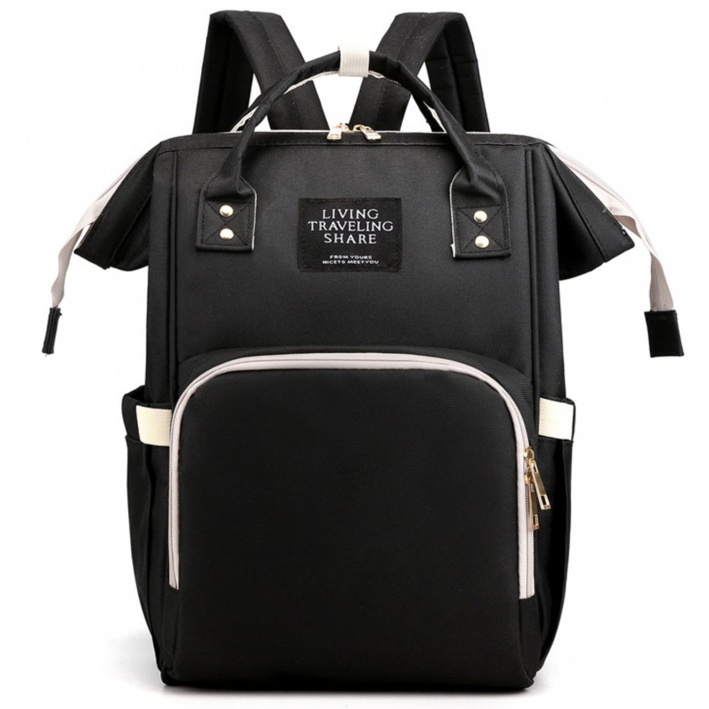 Herzberg HG-03190 : sac à langer multifonction noir