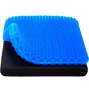 Herzberg HG-03220 : coussin d'assise en gel bleu
