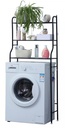 Herzberg HG-03282 : étagère noire à 3 niveaux pour lave-linge et salle de bains