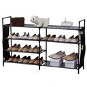 Herzberg HG-03312 : étagère à chaussures de rangement à 7 niveaux (12 x 70 cm) - noire