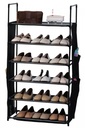 Herzberg HG-03329 : étagère à chaussures à 6 niveaux (47 x 100 cm) - noire