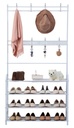 Herzberg HG-03374: 4-Tier Entryway Coat Rack and Hallway Storage Rack Organizer - 80x153cm