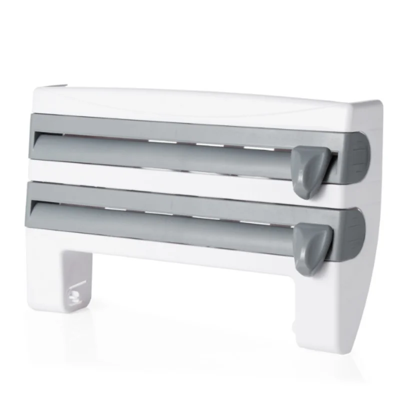 Herzberg HG-03145 : distributeur mural pour essuie-tout, film alimentaire et papier aluminium