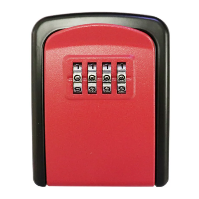 Herzberg HG-03817: New Smart Waterproof Keyless Safety Box - Red