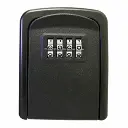 Herzberg HG-03800 : boîte murale noire pour clés avec combinaison à 4 molettes