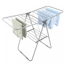 Herzberg HG-04494 : Étendoir à linge pliable en acier à 2 niveaux