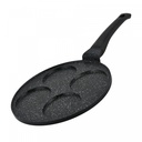 Hezberg HG-CP264HO: 26cm Marble Coated Pancake & Crepe Pan - 4 Slot