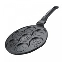 Herzberg HG-CP267SML: 26cm Marble Coated Pancake & Crepe Pan - 7 Smiley Emoji