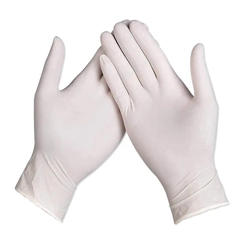Master Gloves : lot de 100 gants jetables poudrés en latex, taille M