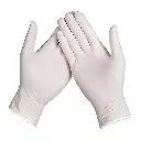 Master Gloves : lot de 100 gants jetables poudrés en latex, taille M