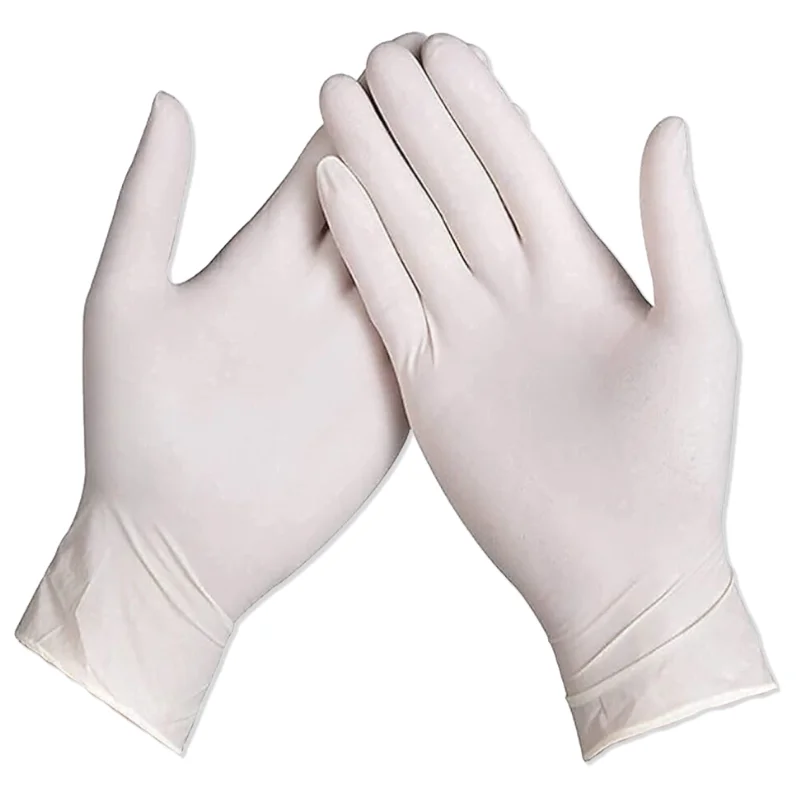 Master Gloves : paquet de 100 gants jetables poudrés en latex, taille L