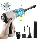 Herzberg HG-03992 : mini aspirateur à main sans fil 3-en-1