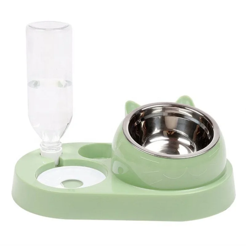 Herzberg HG-04197 : distributeur multifonction double pour nourriture et eau des animaux