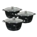 Neumann NM-3BMZ : set de 12 casseroles avec revêtement effet marbre - 32/36/40 cm