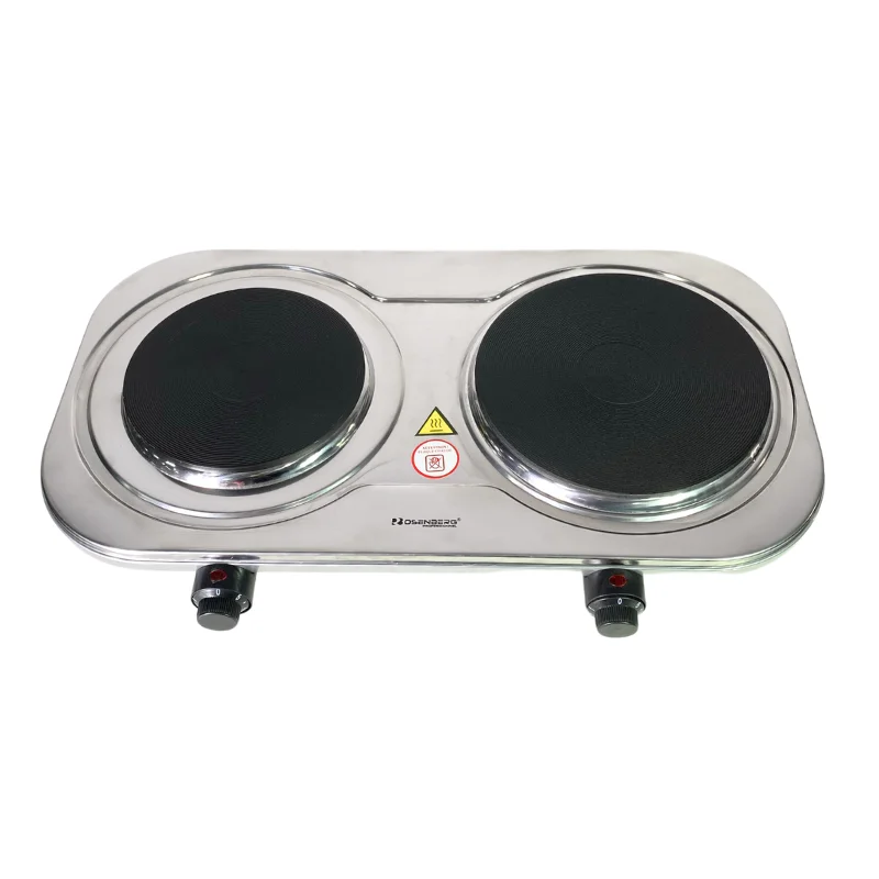 Rosenberg YQ-200D3 : plaque électrique double en acier inoxydable - 2500 W