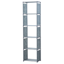 Herzberg HG-03619 : étagère polyvalente 5 niveaux 42 × 26 × 153 cm - grise