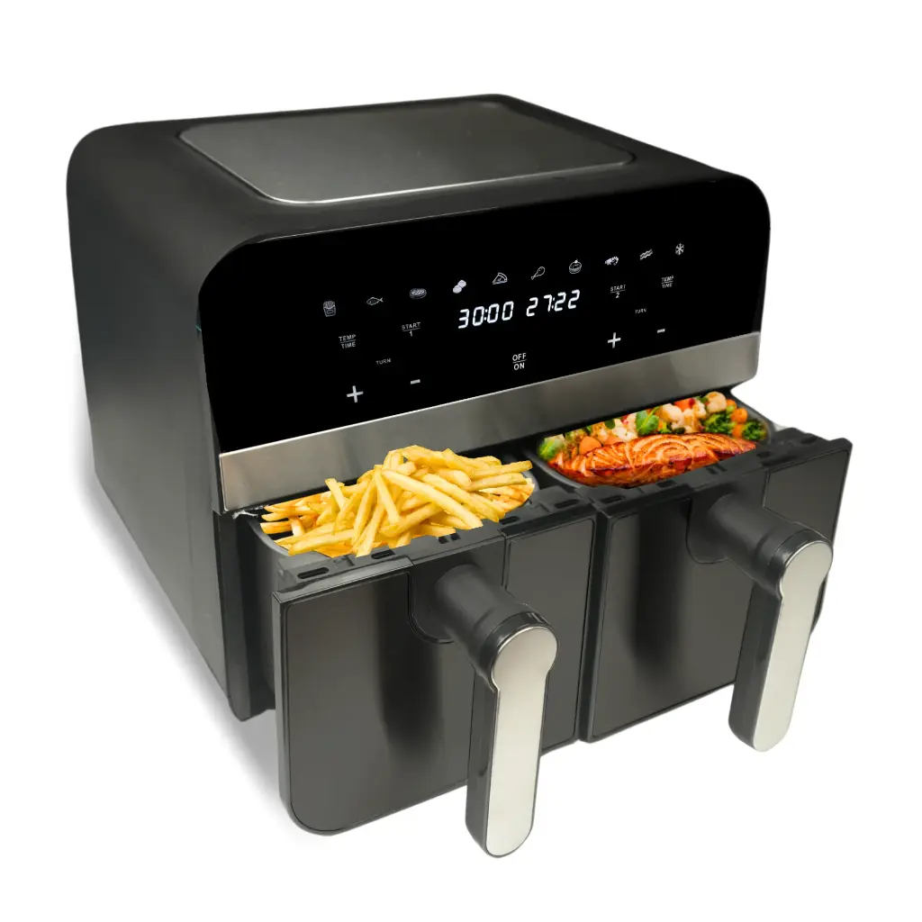 Comfy Nest CN-AFD45NB : friteuse à air numérique double panier 9 L, 2400 W