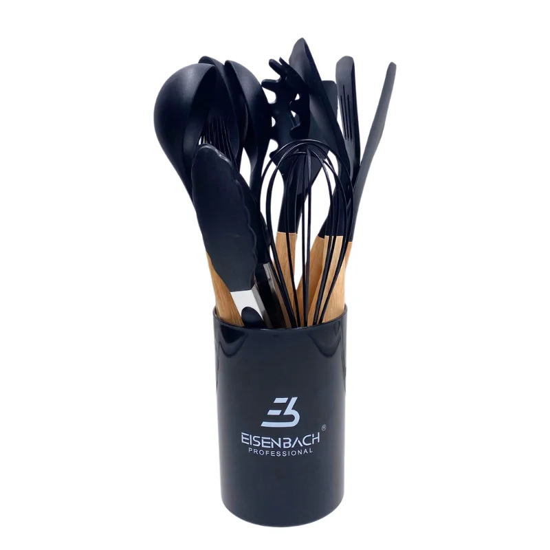 Eisenbach A0022 : set de 12 ustensiles de cuisine - aspect bois