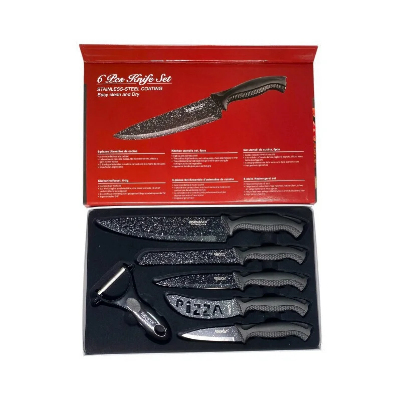 Eisnbach ZL-902: 6 Pieces Marble Coated Kitchen Knife Set