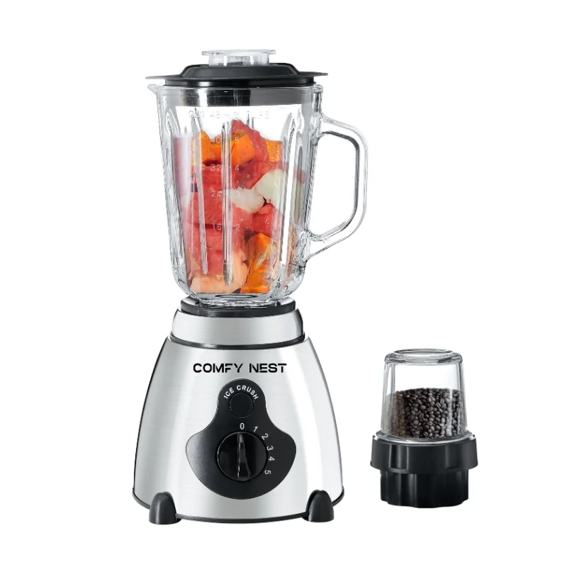 Comfy Nest CN-BLG15: 2in1 Glass Blender and Grinder with Ice Crusher
