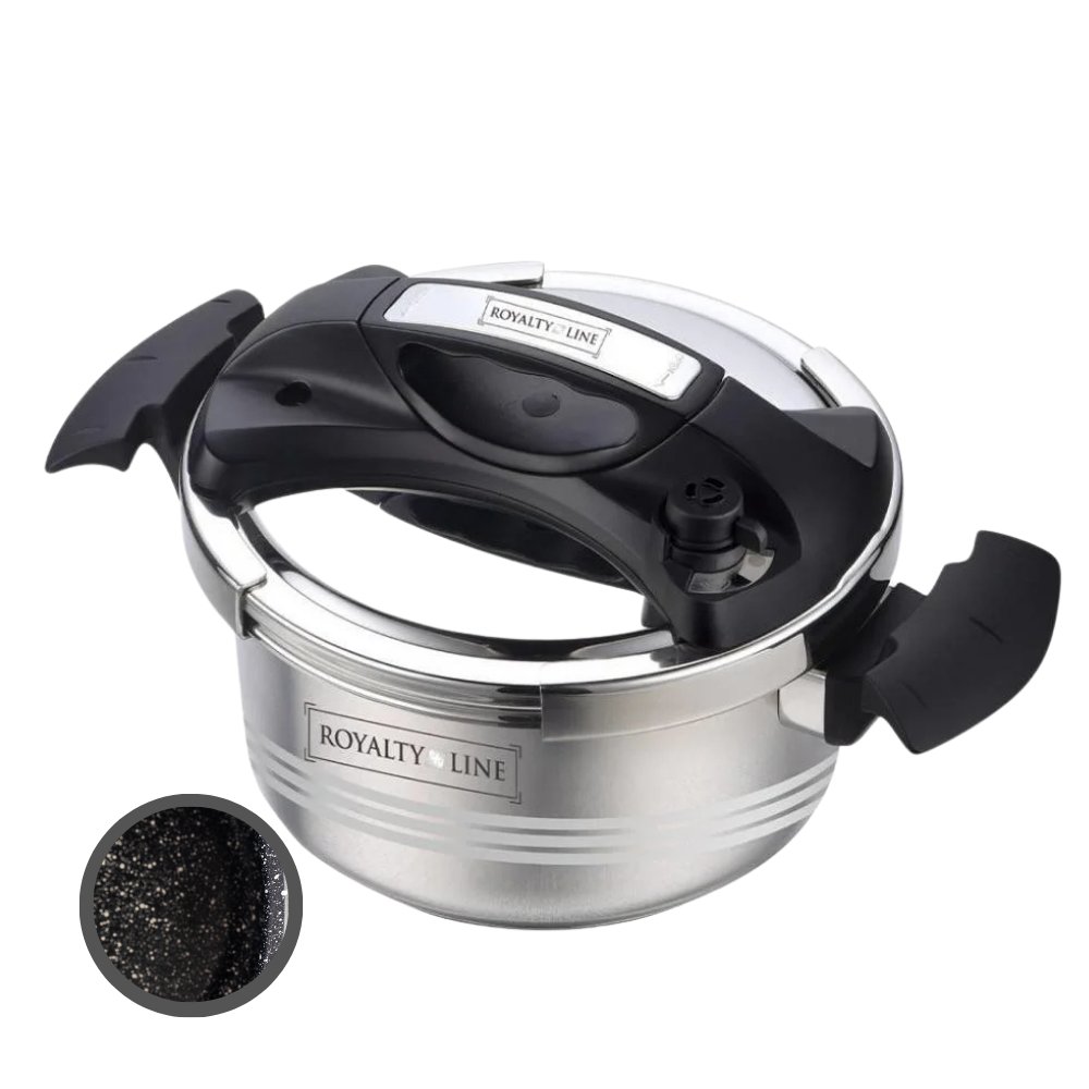 Royalty Line RL-26PS8LM: 26cm Marble Coated Pressure Cooker - 8L