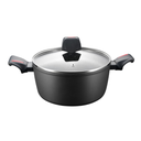 Royalty Line RL-FTN24: 24cm Die-Cast Greblon Marble Coated Casserole - 4.5L