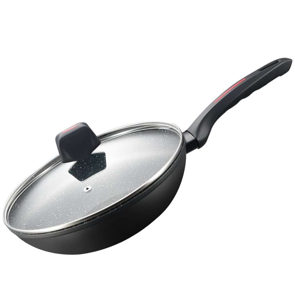 Royalty Line RL-FWN30: 30cm Marble Coated Wok Pan Induction Wok Pan - 4.4L