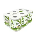 Herzberg Essentials HG-ETP300: Pack of 6 Unscented 4-Ply Biodegradable Cellulose Paper Towel Roll