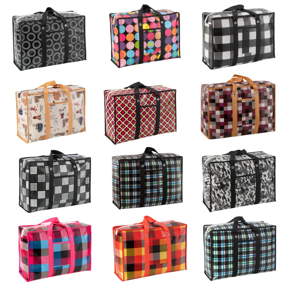 Comfy Nest CN-02539: 10-Piece Bundle of Assorted Non-Woven Reusable Shopping Bags with Reinforced Handles and Front Pocket – 50cm x 35cm x 20cm